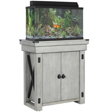 Flipper Wildwood 20 Gallon Aquarium Stand In Rustic White Homesquare