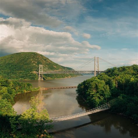 View Of The Bear Mountain Bridge Over The Hudson River From Popolopen