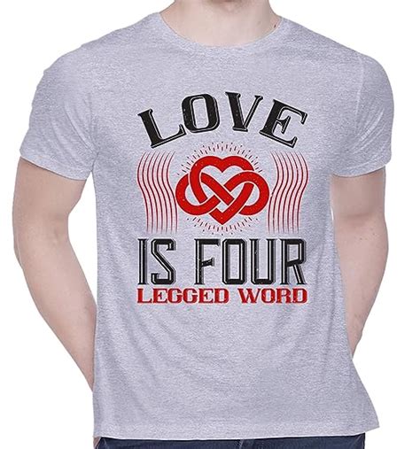 Buy CreativiT Graphic Printed T Shirt For Unisex Love Is Four Legged