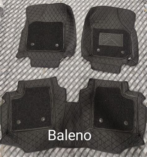 Black Pu Leather Baleno 7d Car Mats Size Universal Rs 2000 Set Id