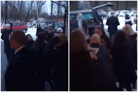 Shocking Moment Mass Brawl Breaks Out Between Mourners At Funeral In