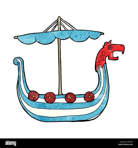 Cartoon Viking Ship Stock Vector Image And Art Alamy