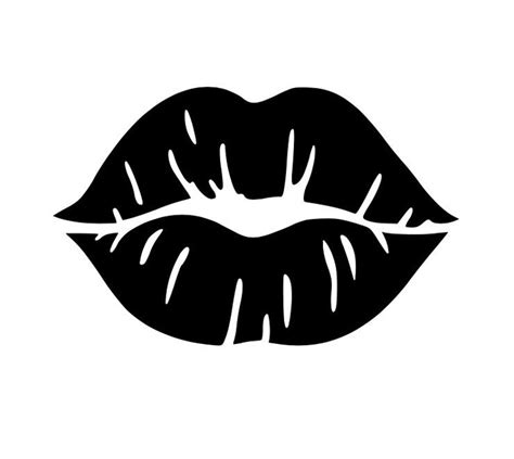 Lip Vinyl Decals Kissing Decal Lipstick Kiss Lips Vinyl Etsy
