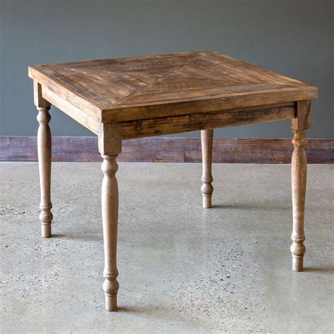 Reclaimed Wood Farmhouse Square Display Table A Cottage In The City