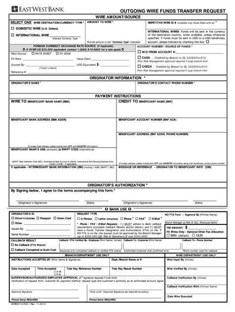 Funds Transfer Request 2014 2024 Form Fill Out And Sign Printable Pdf