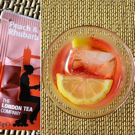 Homemade Peach And Rhubarb Iced Tea London Tea Rhubarb Tea Companies