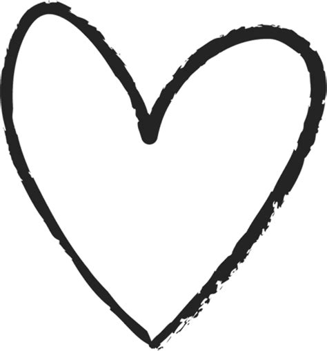 Hand Drawn Heart Outline Png Pnghq