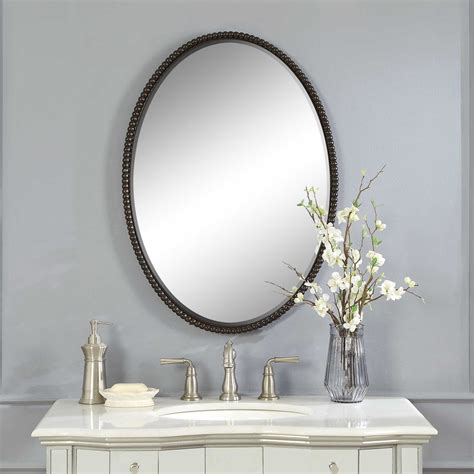 01101 B Oval Mirror Decorative Bathroom Mirrors Uttermost Mirrors