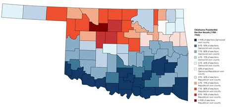 Oc How Each County In Oklahoma Voted In Presidential Elections From