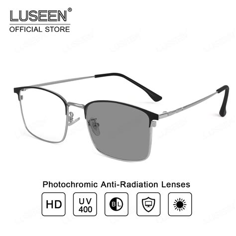 Luseen Eyewear Photochromic Anti Radiation Eyeglass For Man And Woman Replaceable Lens Anti Rad