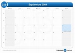 Calendario septiembre 2004