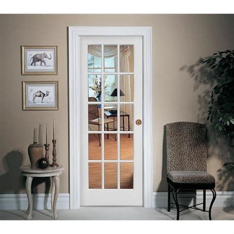 Mmi Door 30 In X 80 In Right Handed Primed Composite Clear Glass 15 Lite True Divided Single