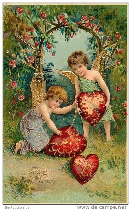 The Fairy Swan Victorian Valentines Vintage Valentine Cards Vintage