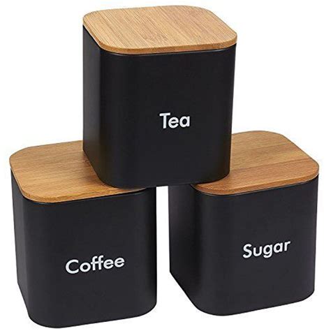 Kitchen Jars And Canisters 3pcs Retro Tea Coffee Sugar Kitchen