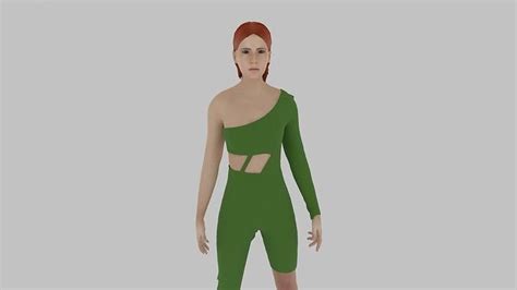 3d Model Woman Vr Ar Low Poly Cgtrader