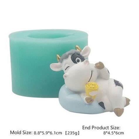 3d Little Cow Silicone Mold For Candle Soap Fondant Candle Etsy