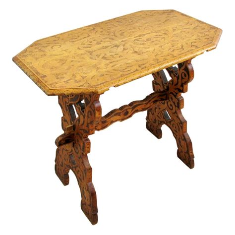 Early 20th Century American Folk Art Pedestal Table For Sale At 1stdibs