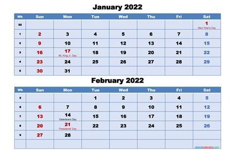 Calendar Printable January And February 2022 April 2022 Calendar