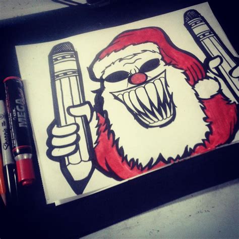 Santa Claus Character Clown Graffiti By Byzaxx On Deviantart