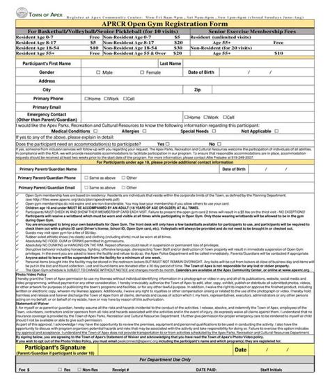 Free 6 Gym Registration Forms In Pdf Ms Word