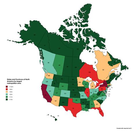States And Provinces Of The Us And Canada By Maps On The Web