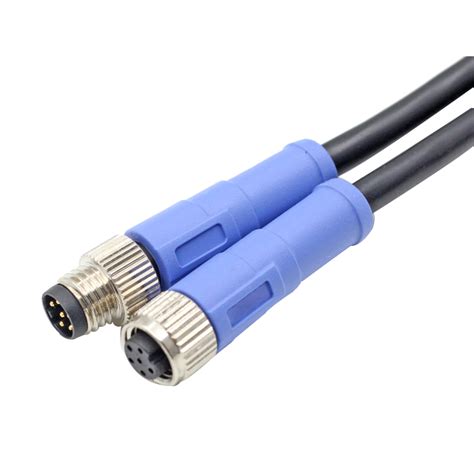 M8 3 4 5 6 8 Pin Connector A Code Male Female Straight