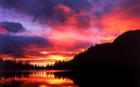 Autumn Lake Sunset Wallpapers Wallpaper Cave