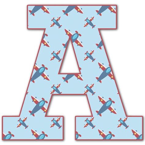 Airplane Theme Letter Decal Custom Sized Personalized Youcustomizeit