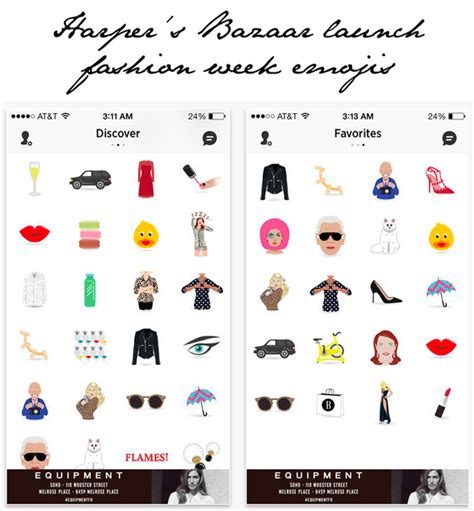 Harpers Bazaar Launch Fashion Week Emojis Emily Jane Johnston