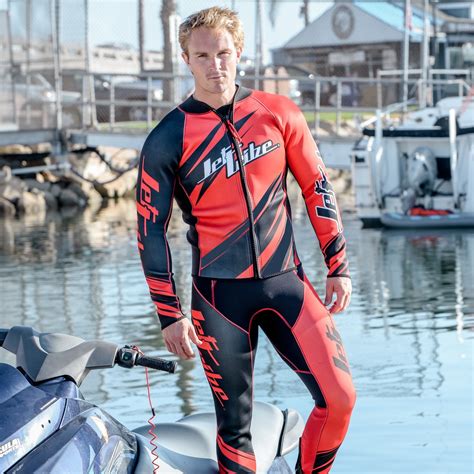sharpened wetsuit red wc jet ski ride and race freestyle