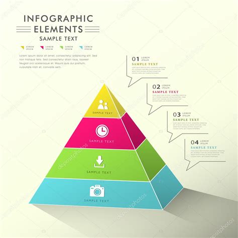 Abstract Pyramid Chart Infographics — Stock Vector © Kchungtw 38908573