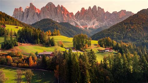 Val Di Funes Landscape Scenery 1920×1080 Hd Wallpapers