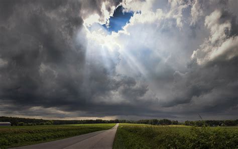 Sun Shining Through Cloud