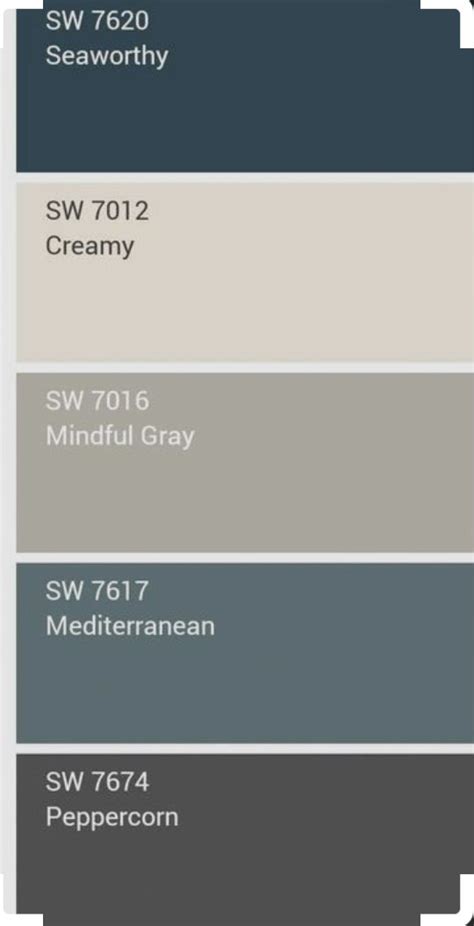 Mindful Gray Seaworthy Paint Colors For Living Room Mid Century
