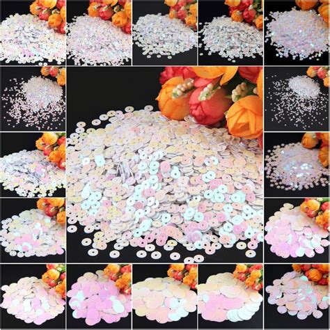 Sequins 3 30mm Ab White Series Color Round Cup Large Sequin Flat Round