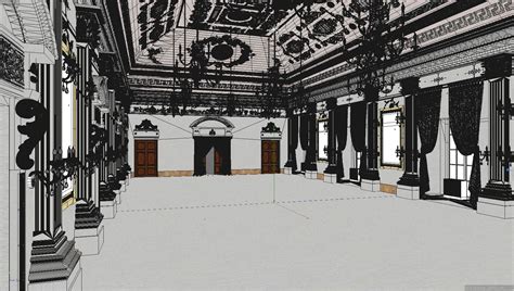 Sala Bianca Palazzo Pitti 3D Model CGTrader