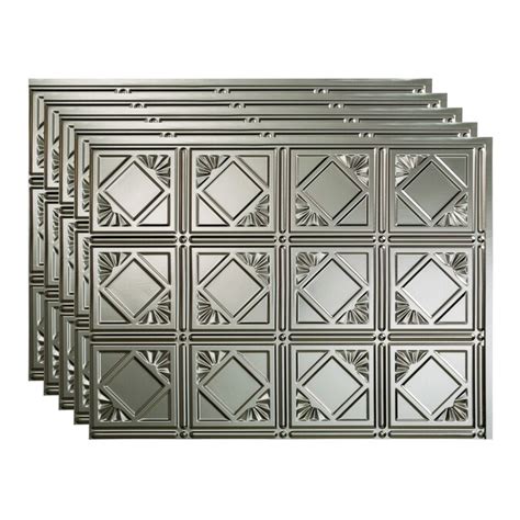 Fasade Traditional 4 2425 In X 1825 In Brushed Nickel Backsplash