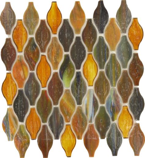 Bonfire Orange Uniquely Sized Glossy Glass Tile Oasis Tile