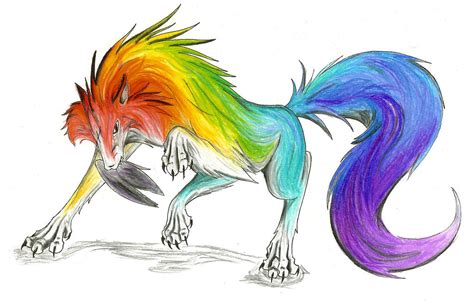 Rainbowwolf By Foozicle On Deviantart