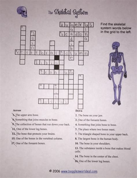 Bone Chilling Crossword