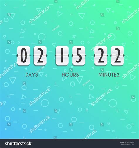 Flip Countdown Timer Vector Clock Counter Stock Vector Royalty Free