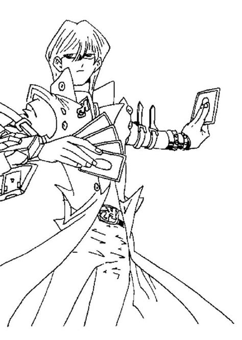 Seto Kaiba In Anime Yu Gi Oh Coloring Page Download Print Or Color Online For Free