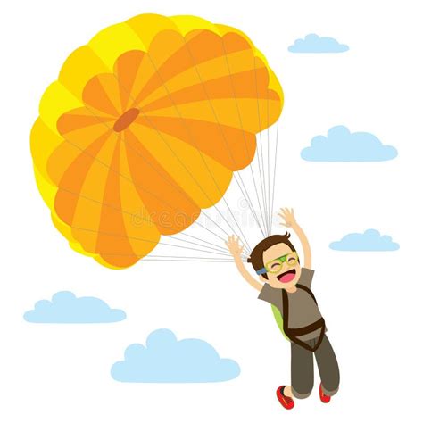 Happy Parachuting Girl Stock Vector Illustration Of Book 31599004