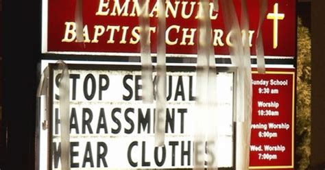 Sexual Harassment Church Sign Drawing Outrage