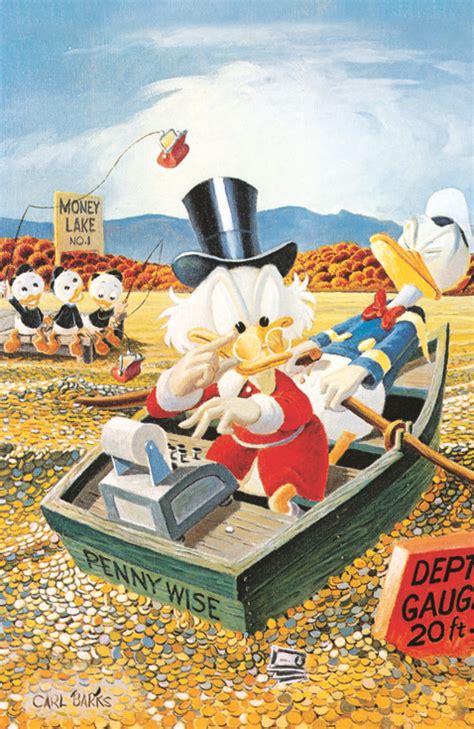 Donald Duck And Uncle Scrooge Money Lake By Carl Barks Disney And