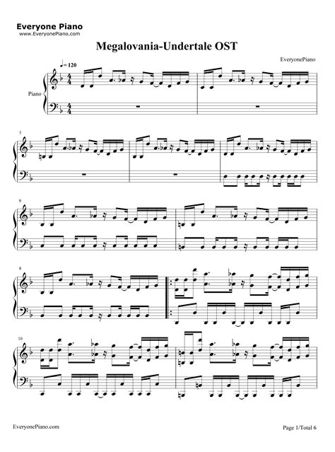 Perfect Piano Megalovania - roblox megalovania piano sheet music