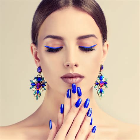 Wallpaper Women Model Face Makeup Painted Nails