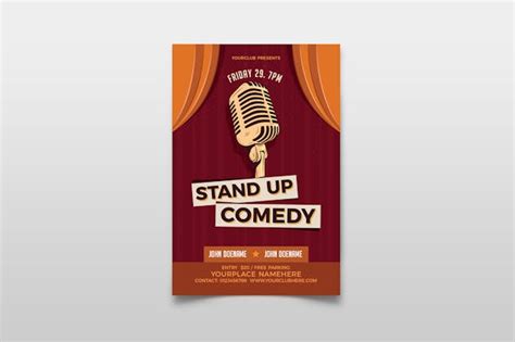 Stand Up Comedy Design Template Place