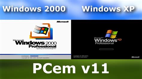 Windows 2000 Vs Windows Xp Startup Pcem V11 Youtube