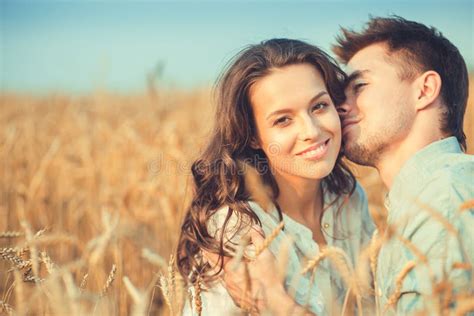 Young Couple In Love Outdoorcouple Hugging Stock Image Image Of